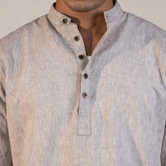 Sorrento Popover Henley Shirt - Sand