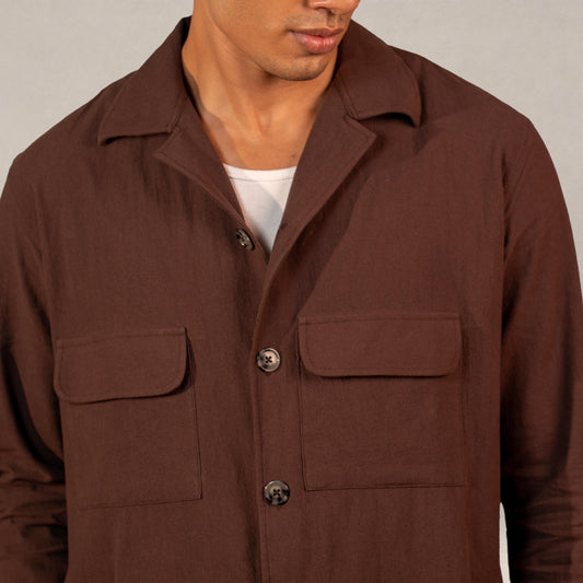 Serengeti Safari Overshirt - Mocha Brown