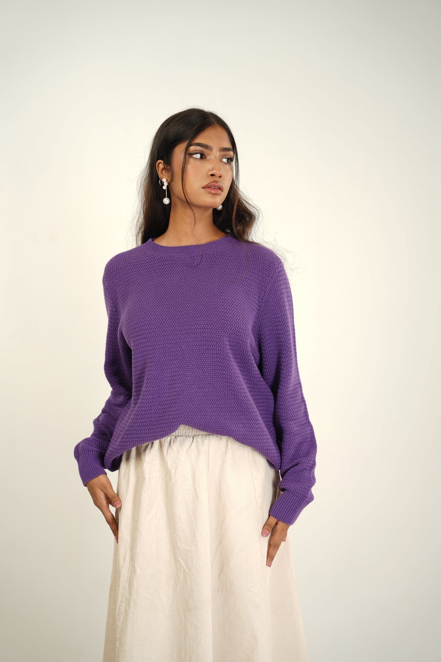 Picasso Waffled Crewneck Sweater