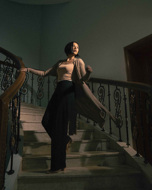 Mocha Longline Shrug