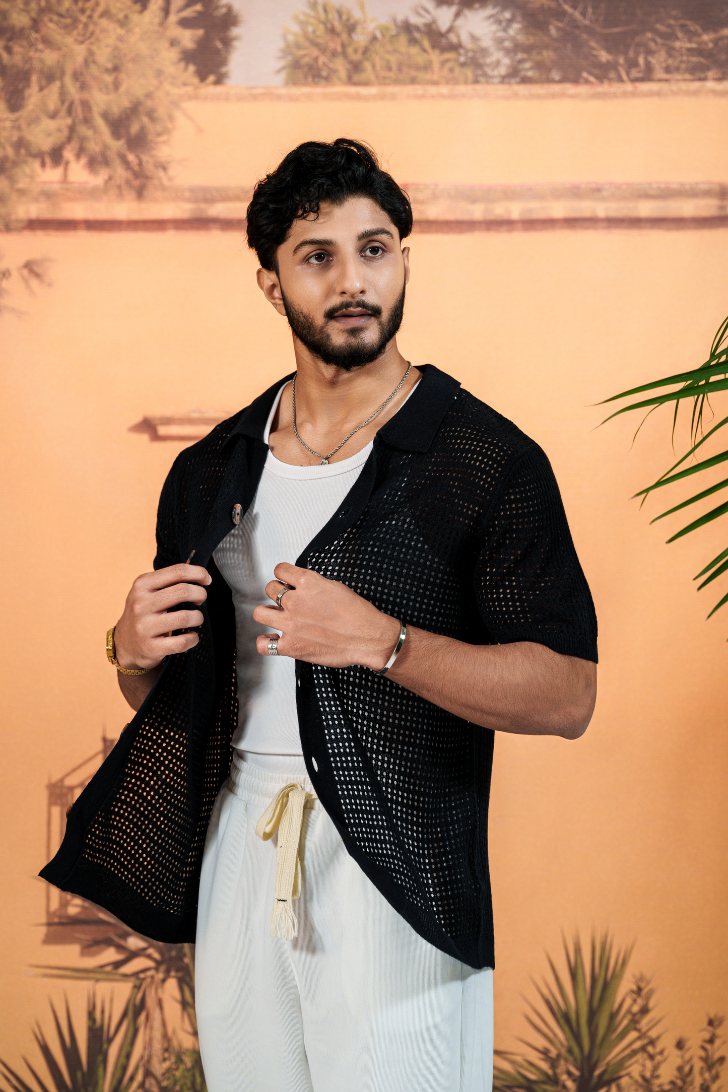 Amalfi Navy Resort Knit Shirt