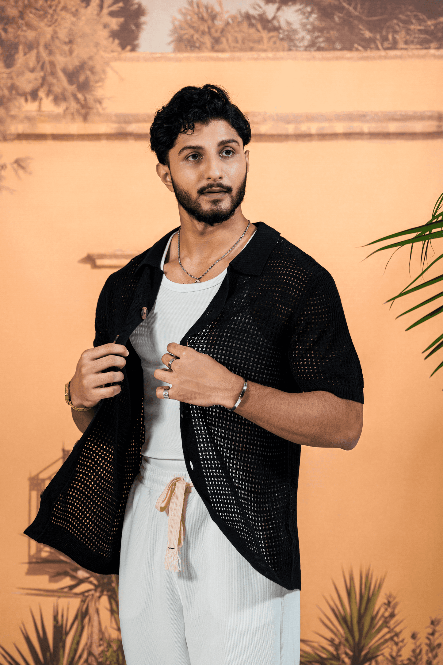 Amalfi Navy Resort Knit Shirt