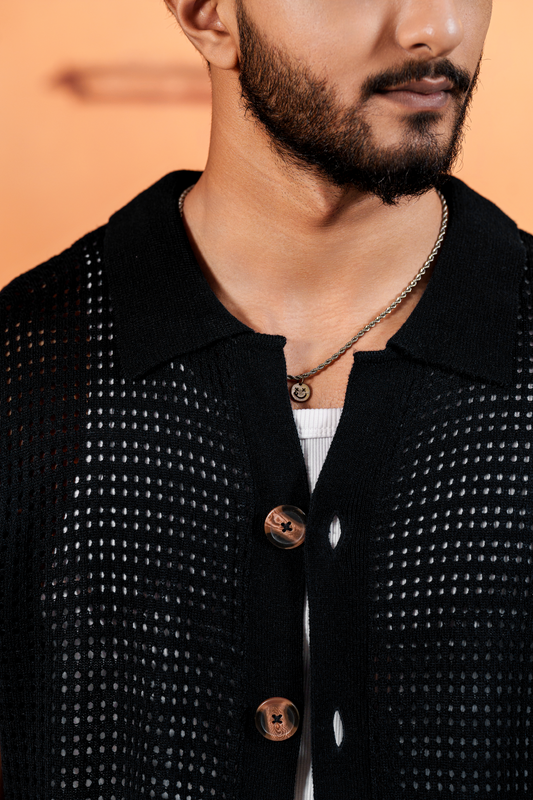 Amalfi Navy Resort Knit Shirt