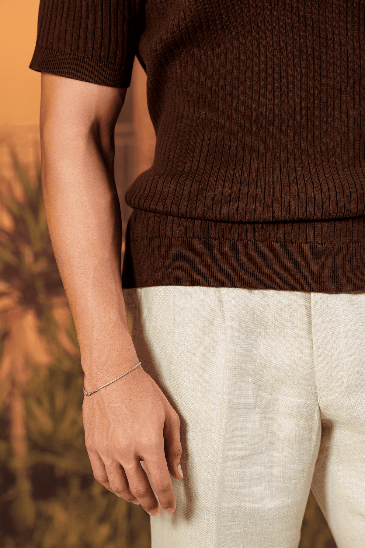 Napoli Brown Knit Polo