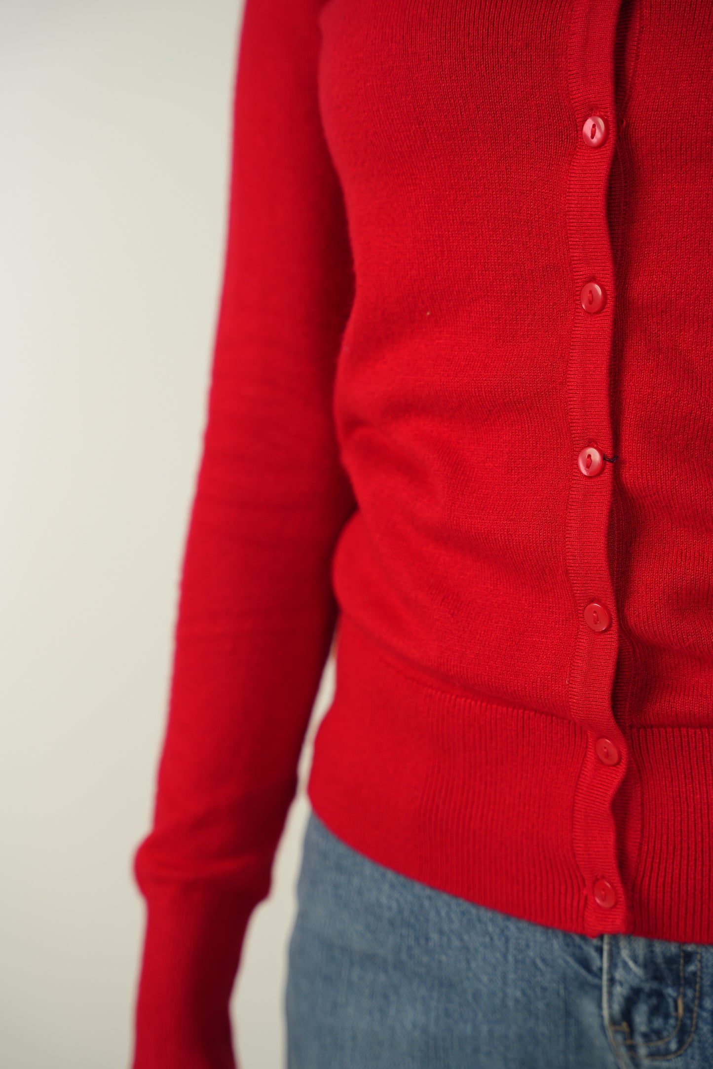 Elia Cardigan in Scarlet