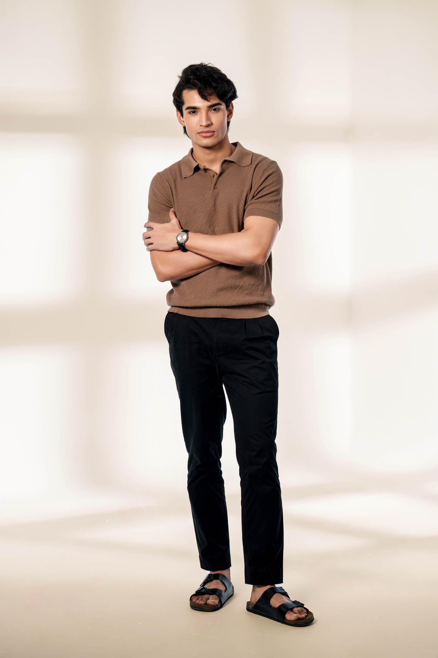 Florence Mocha Knit Polo