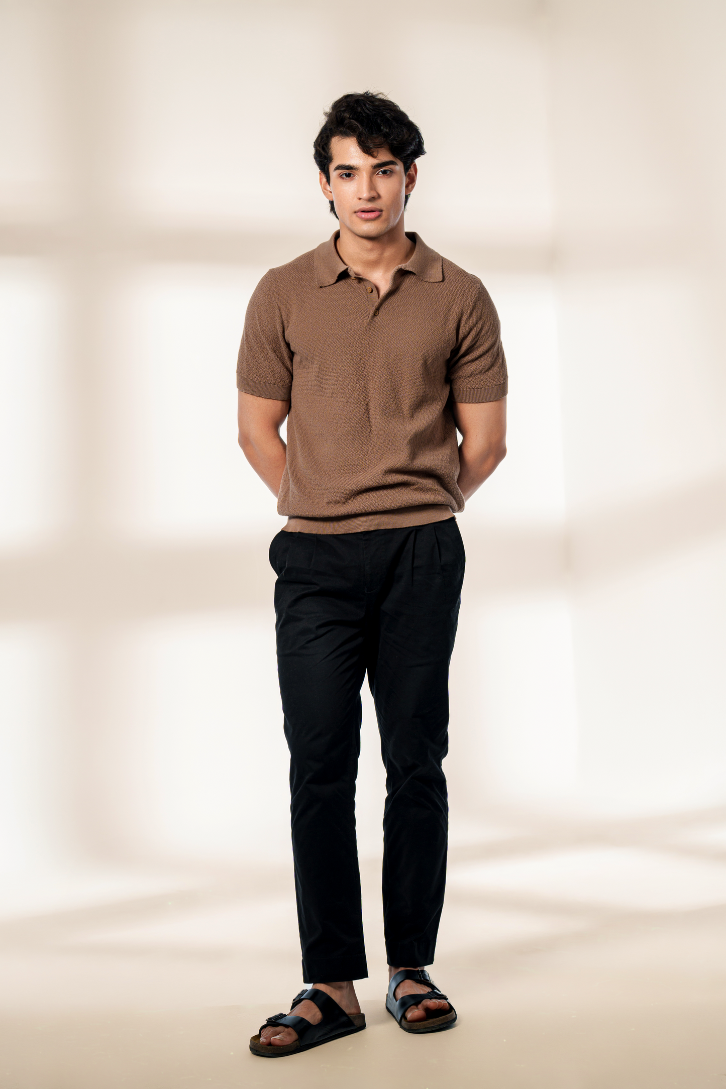 Florence Mocha Knit Polo