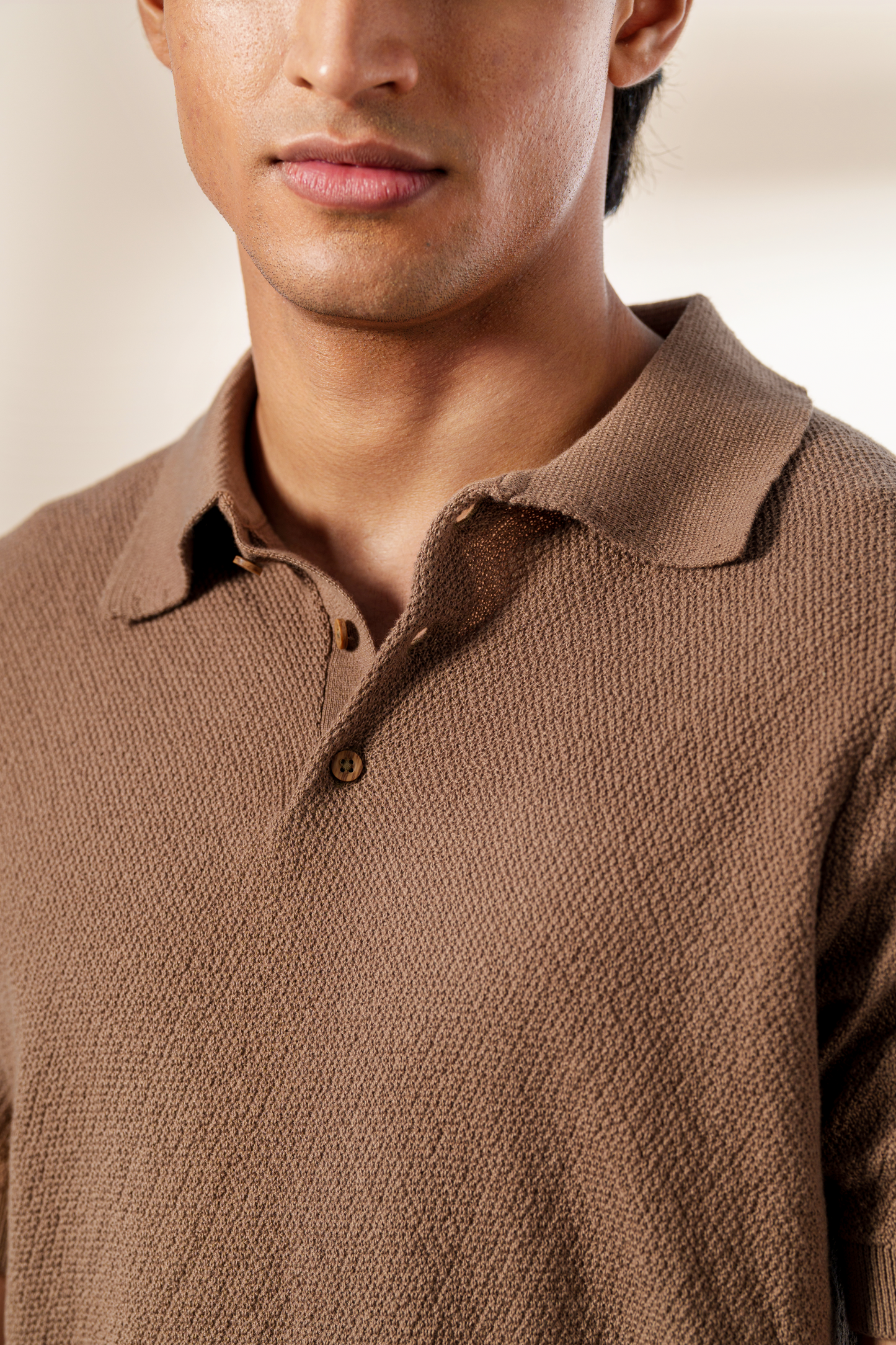 Florence Mocha Knit Polo