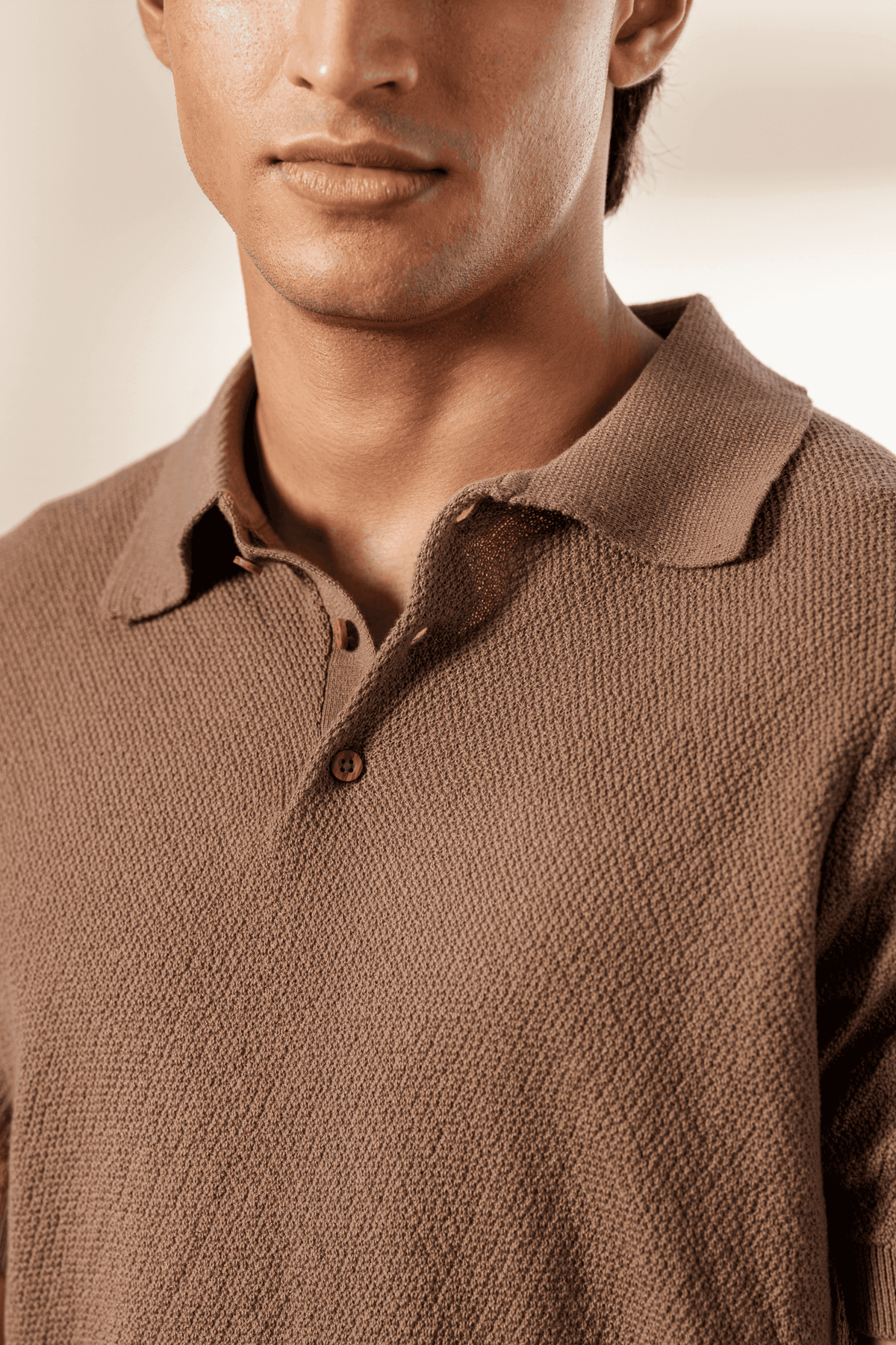 Florence Mocha Knit Polo