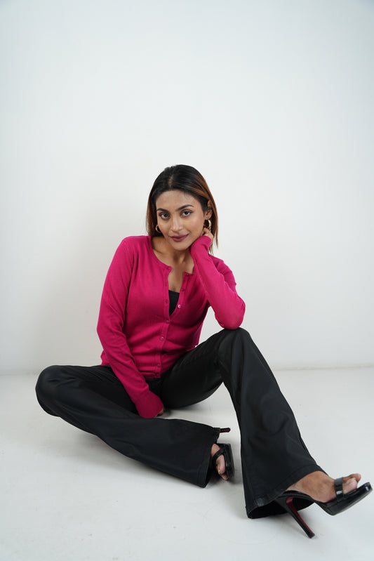 Elia Cardigan in Fuschia