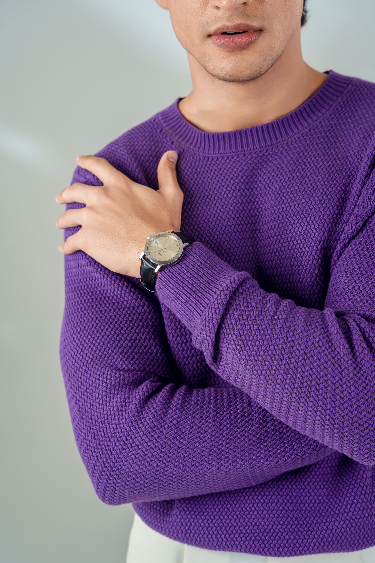 Picasso Waffled Crewneck Sweater