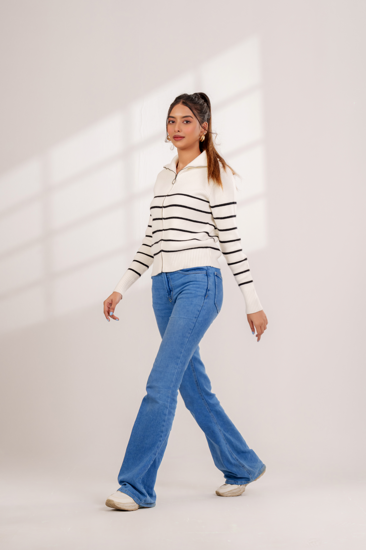 Marine Zip-Through Sweater