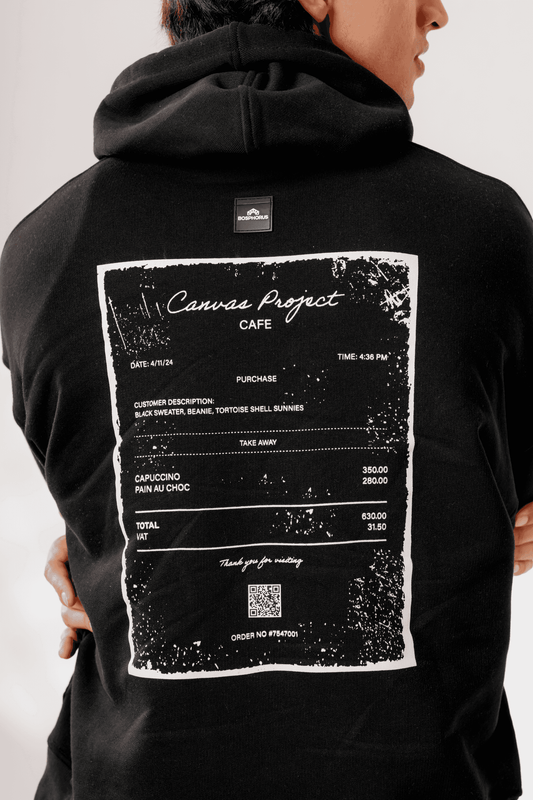 'Guilty Pleasure' Oversized Hoodie in Jet Black