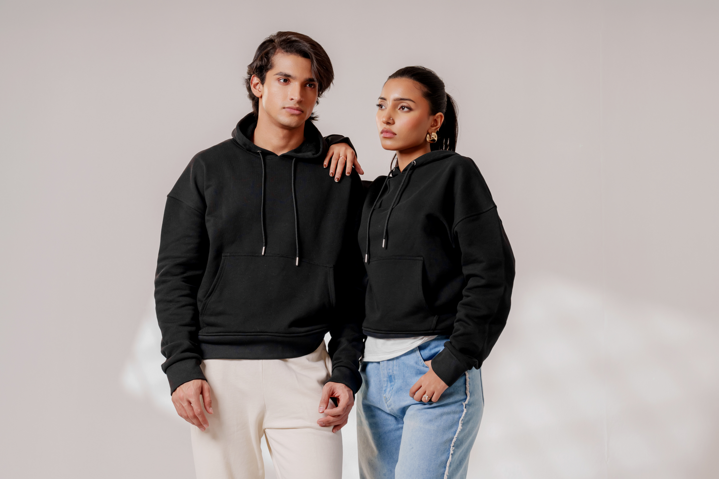 'Guilty Pleasure' Oversized Hoodie in Jet Black