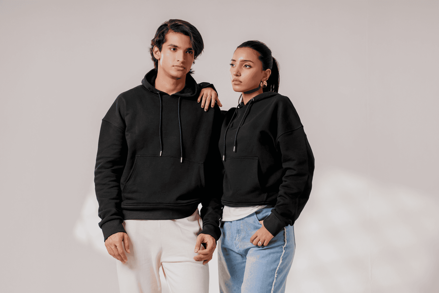 'Guilty Pleasure' Oversized Hoodie in Jet Black