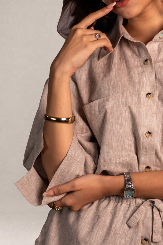 Monaco Draped Co-ord - Sahara Beige