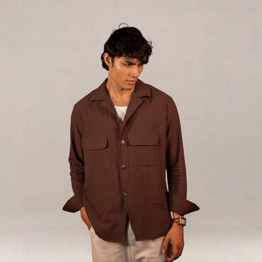 Serengeti Safari Overshirt - Mocha Brown