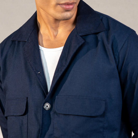 Serengeti Safari Overshirt - Marine Blue