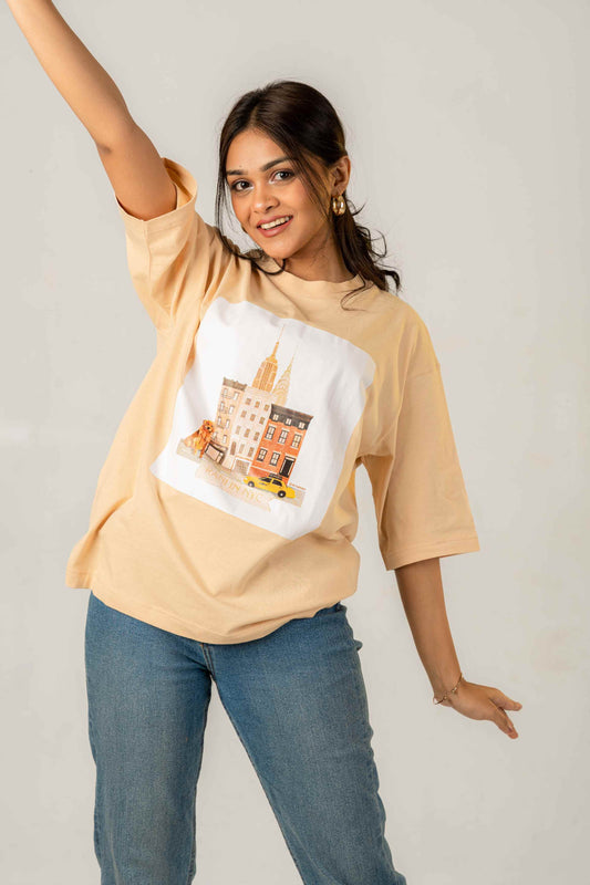 Rani in NYC Drop Shoulder Graphic T-Shirt