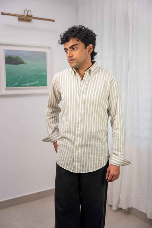 Olive Striped Shirt