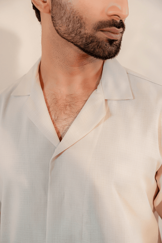 Omeir Contemporary Panjabi – Oatmeal Khaadi