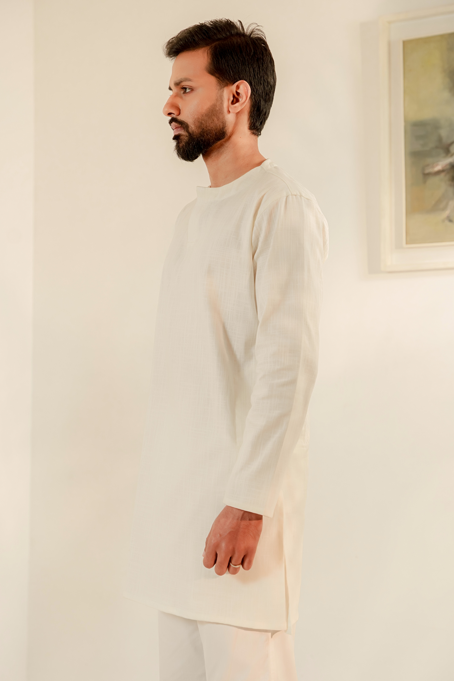 Kiyaan Khaadi Panjabi – White