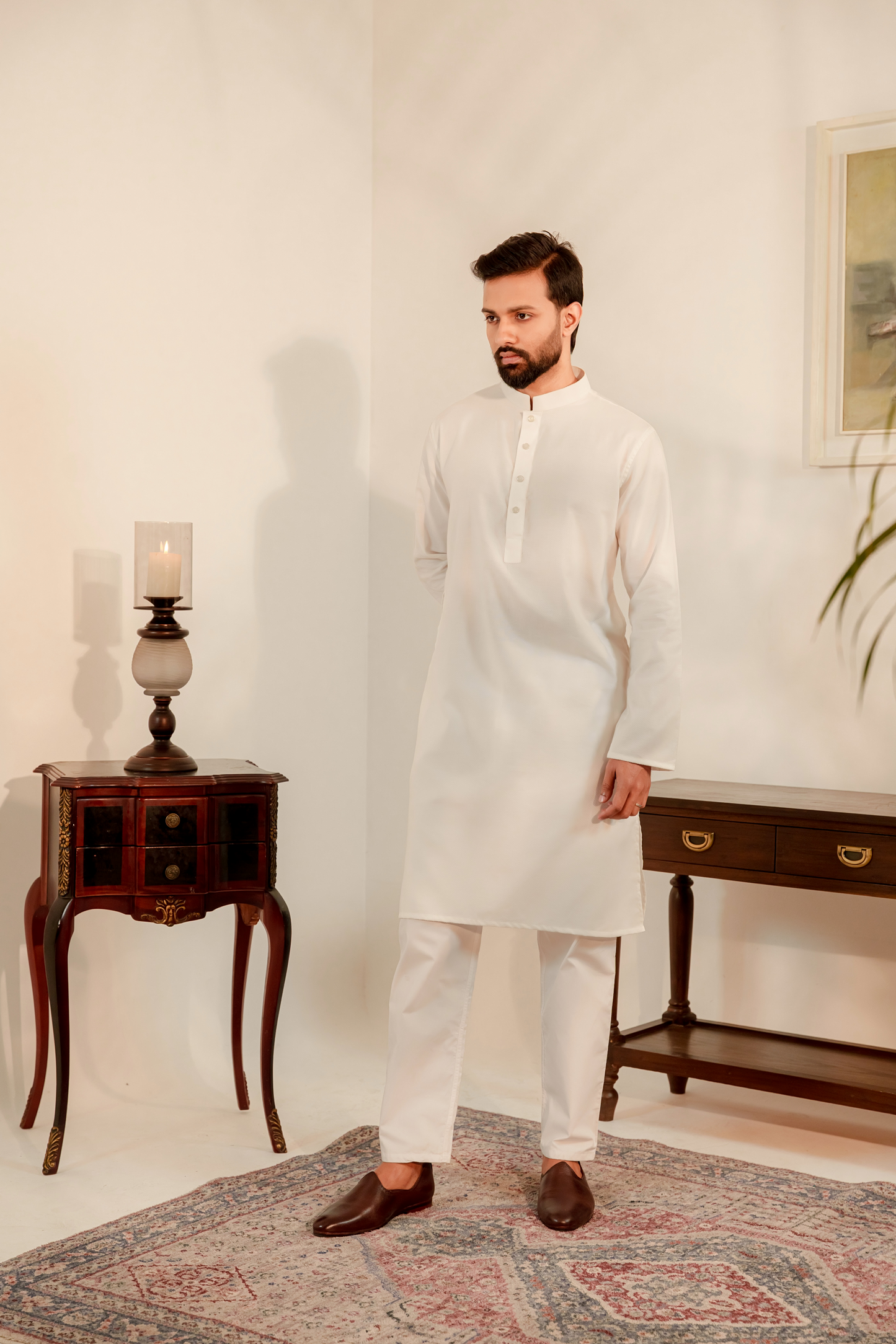 Mehmet Crisp White Panjabi