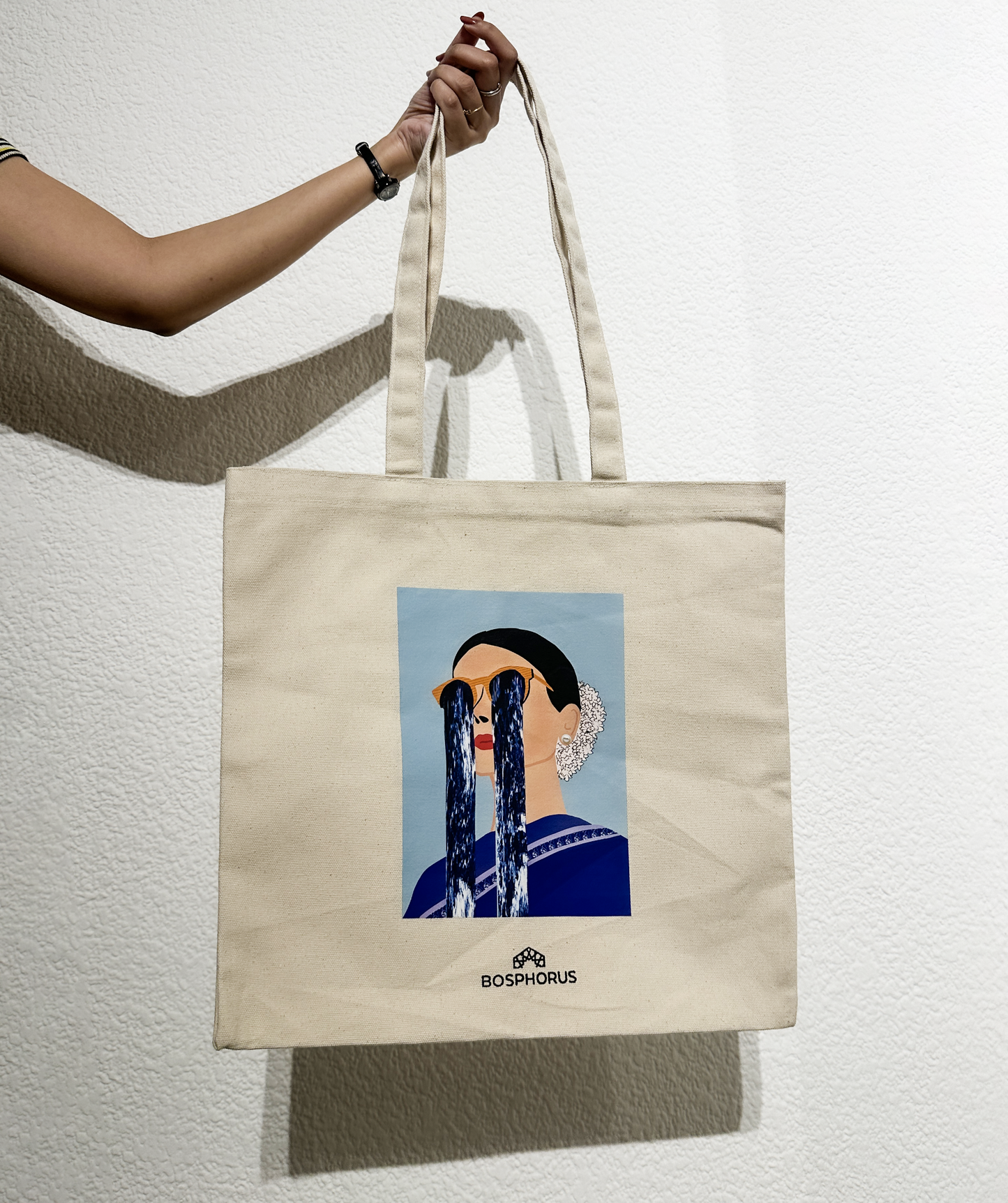 Feeling Blue Print Medium Tote Bag