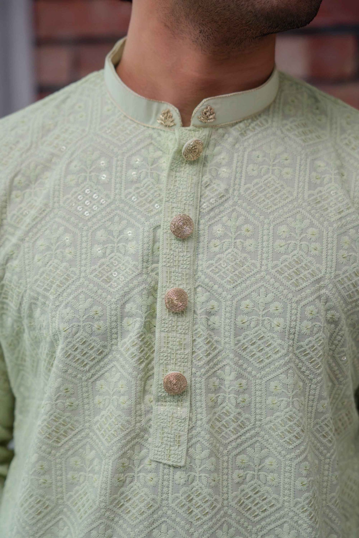 Ishaan Panjabi in Pastel Green