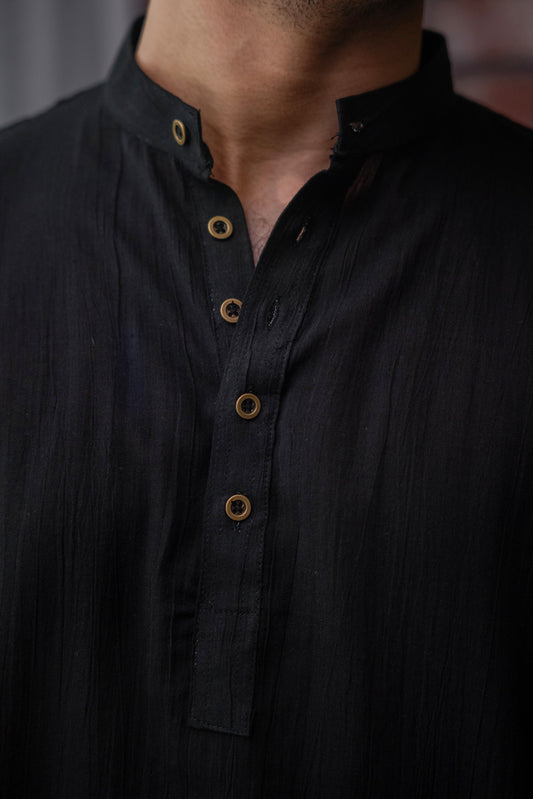Naeel Contemporary Kurta In Black
