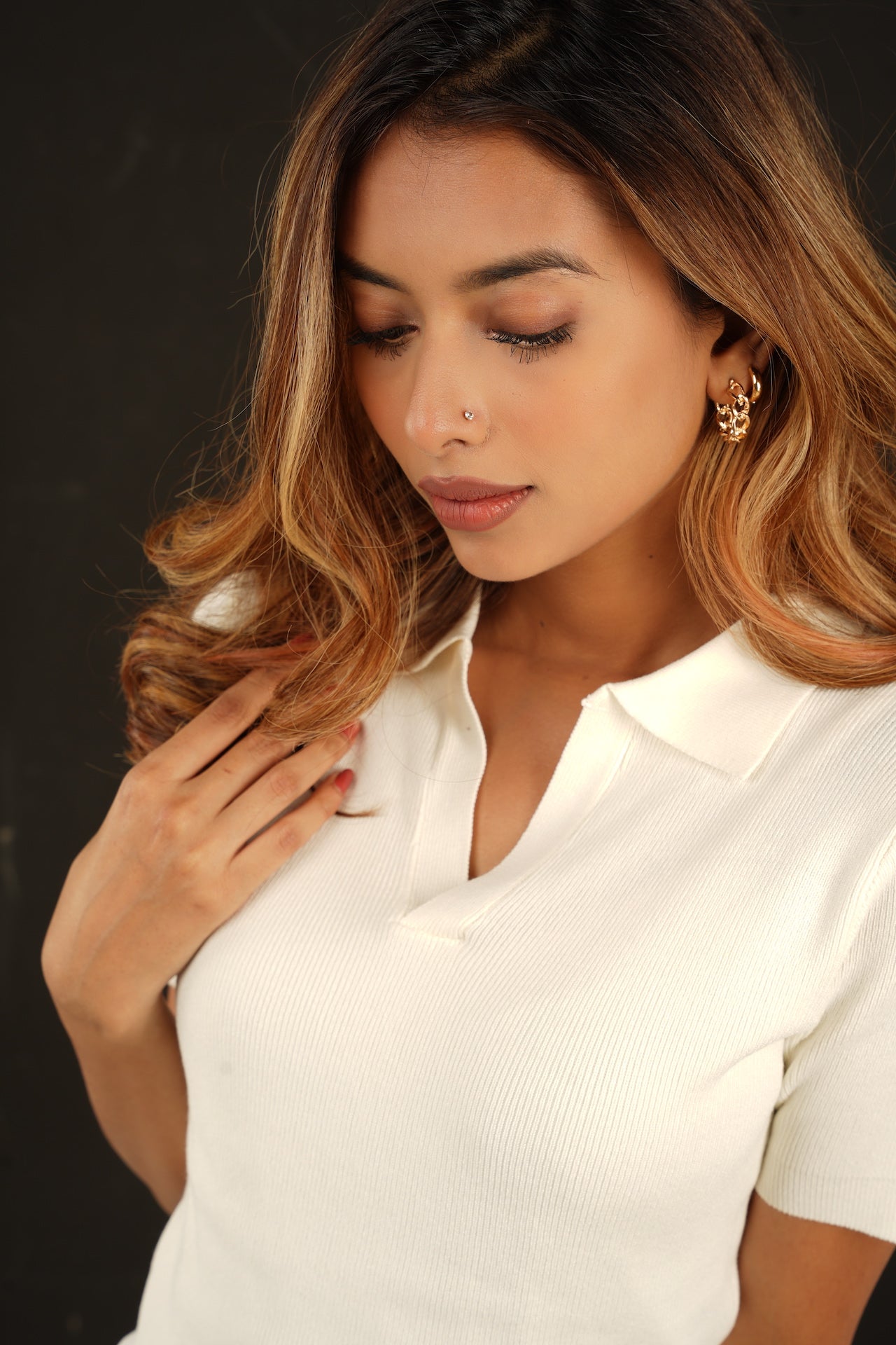 Vanilla Knit Cropped Polo - Bosphorus Fashion Ltd.