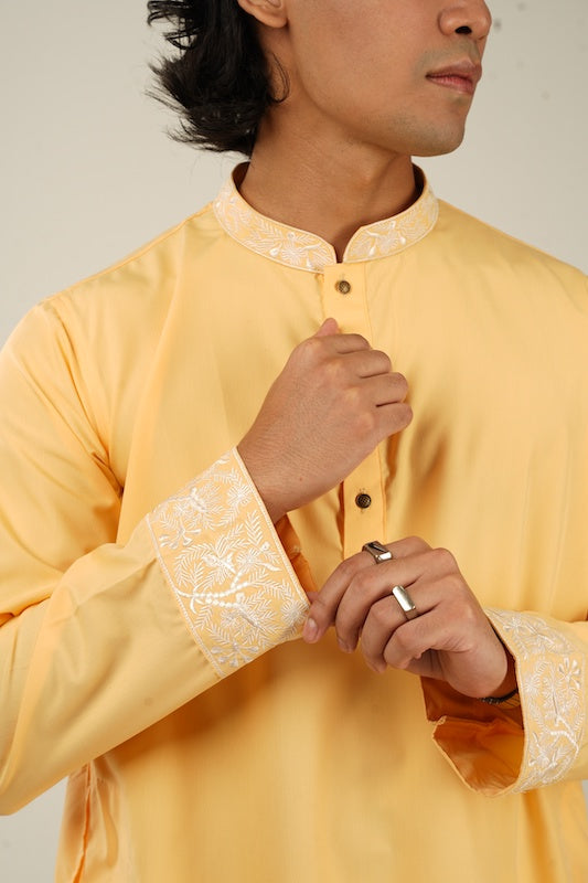 Shehzada Kurta in Tuscan Sun - Bosphorus Fashion Ltd.
