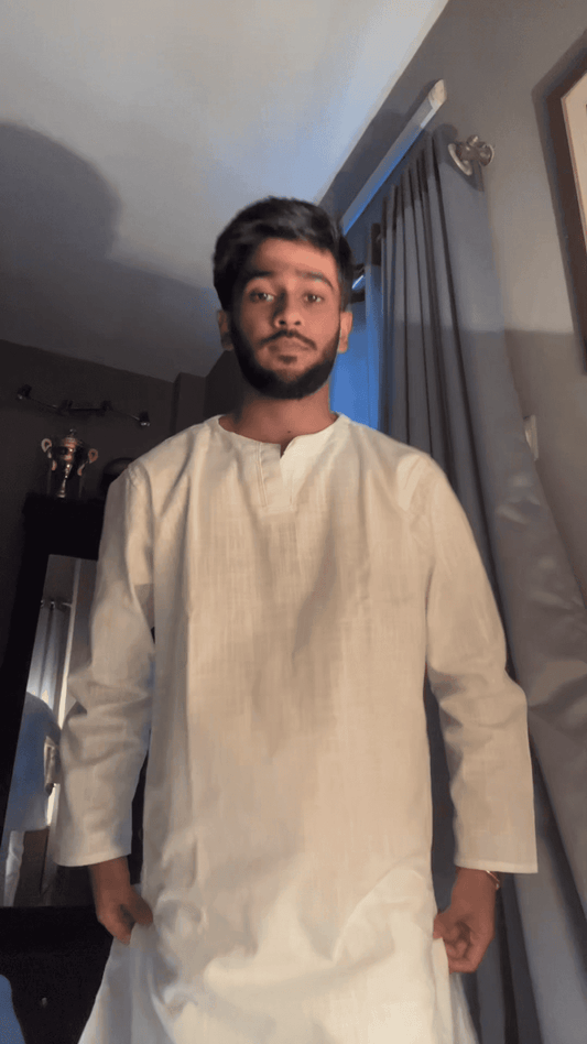 Kiyaan Khaadi Panjabi – White