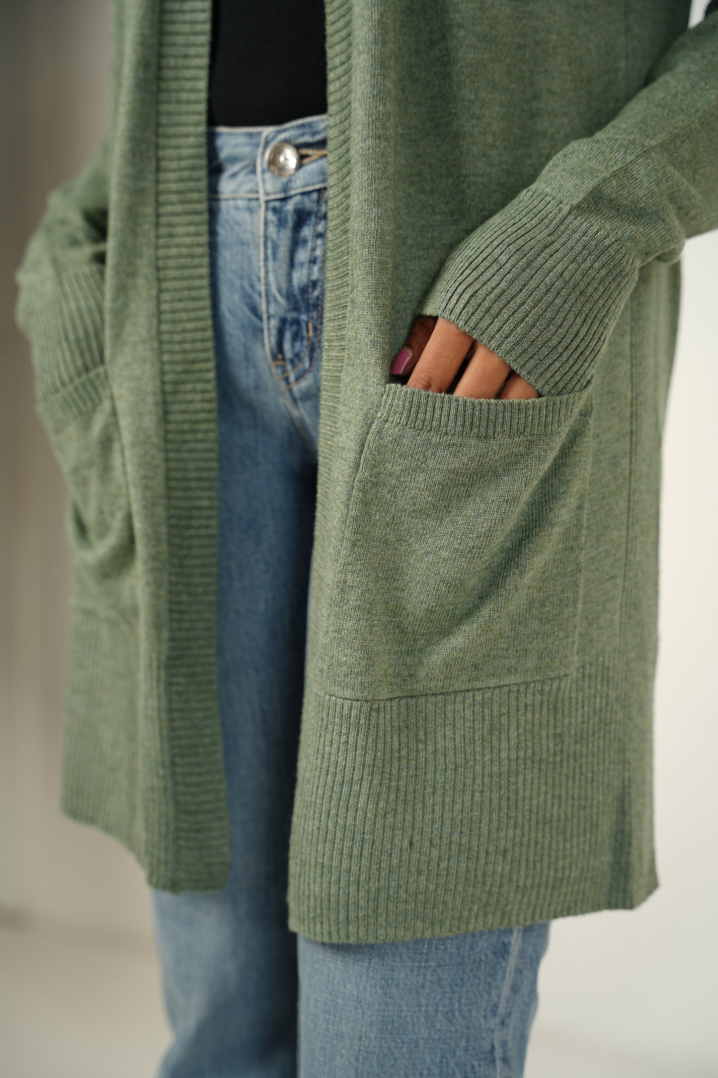 Seaweed Long Cardigan