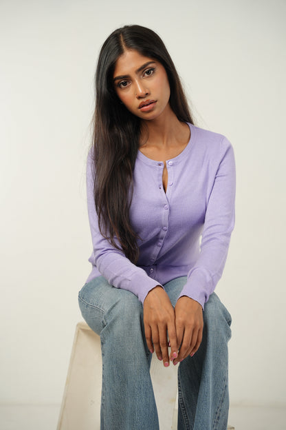 Elia Cardigan in Lavender