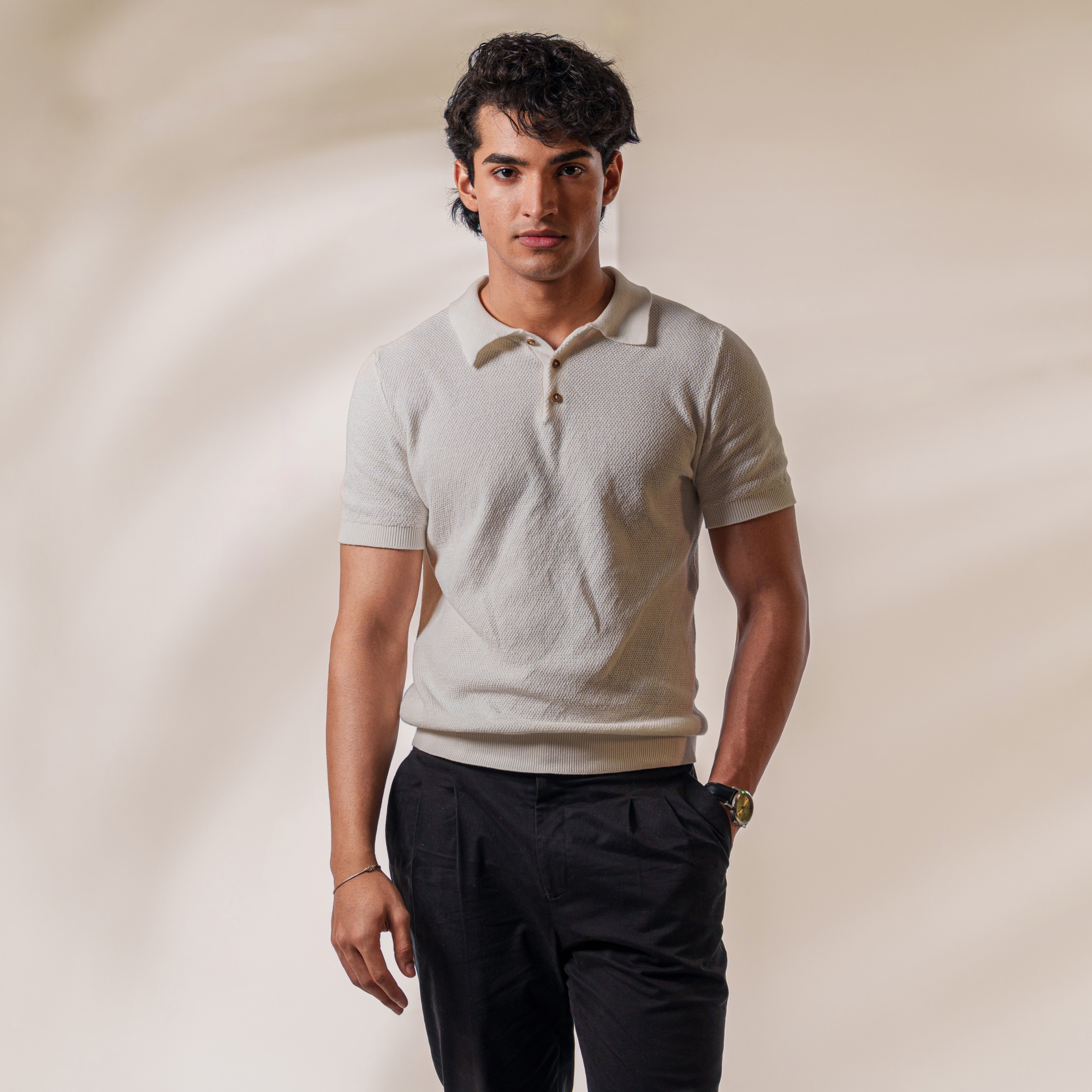 Florence Blanco Knit Polo