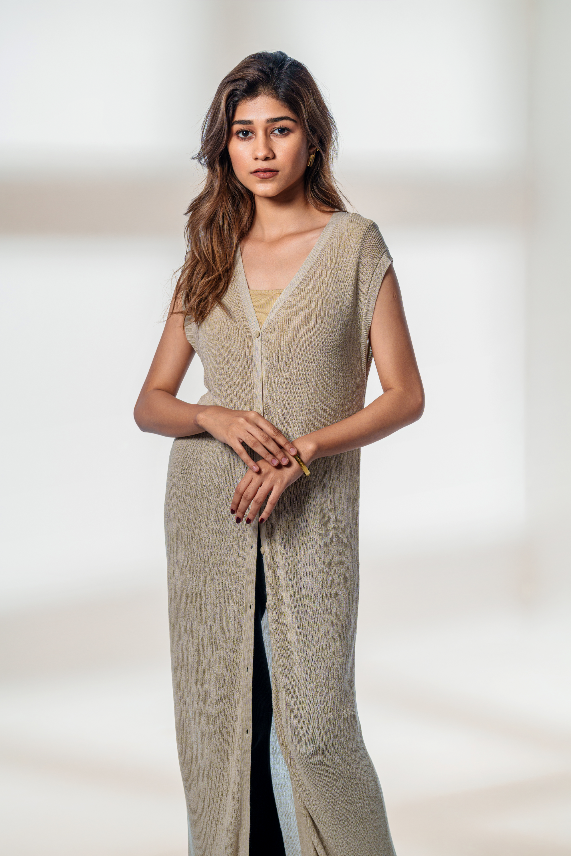 Vivian Beige Dress