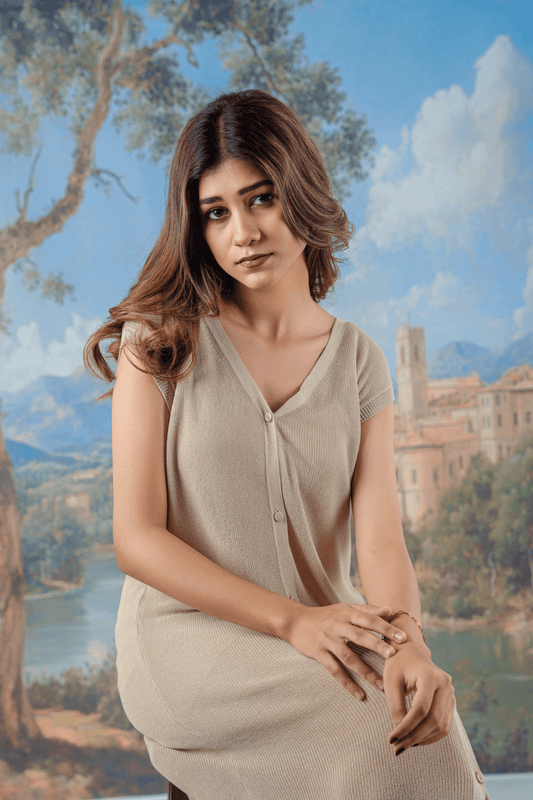 Vivian Beige Dress
