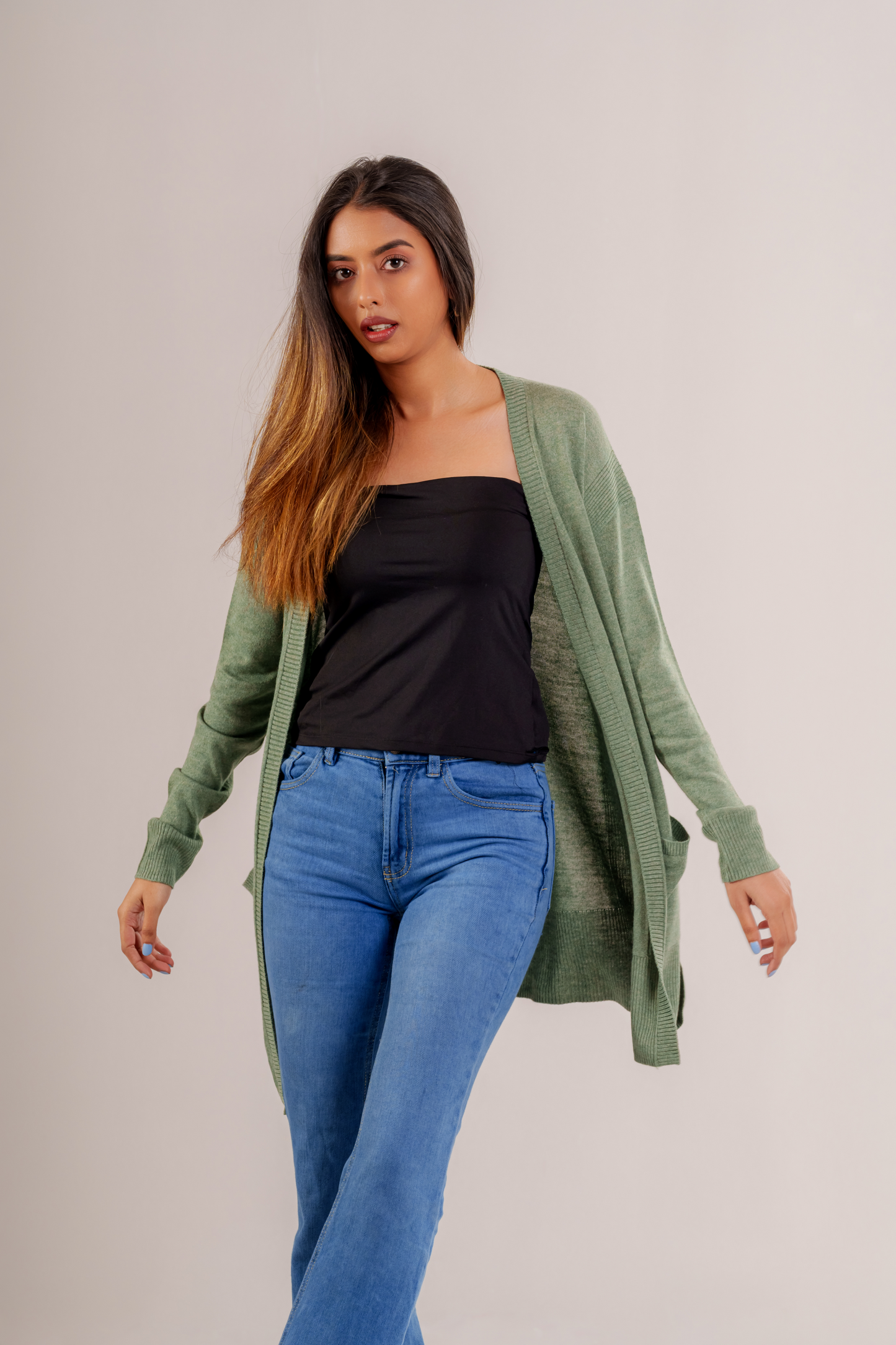 Seaweed Long Cardigan