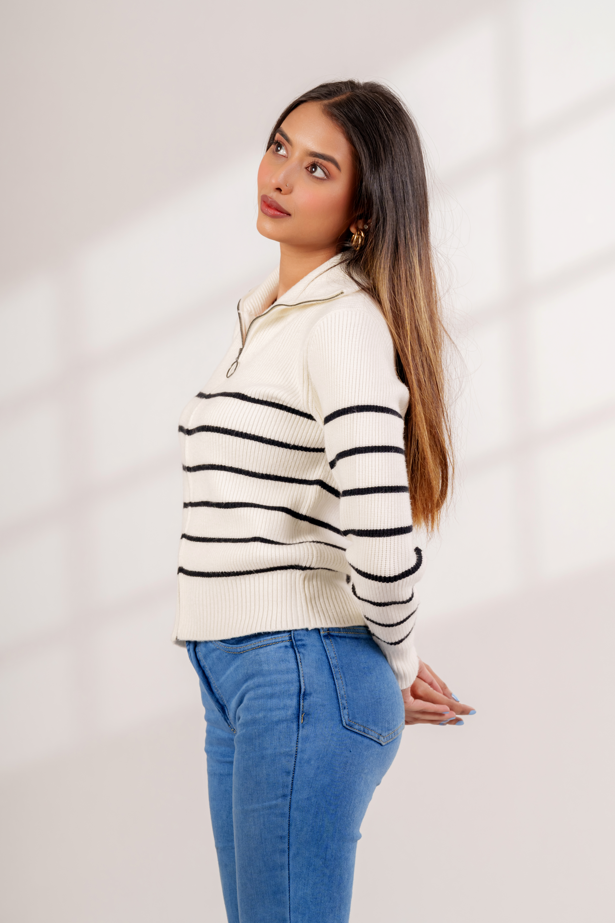 Marine Zip-Through Sweater