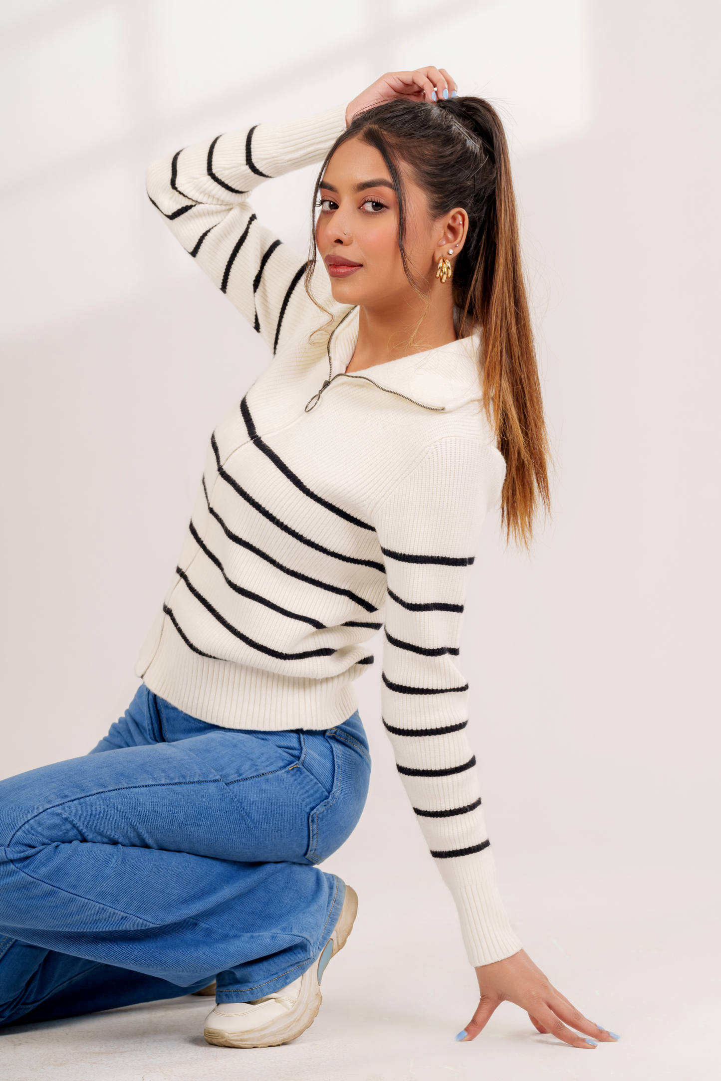Marine Zip-Through Sweater