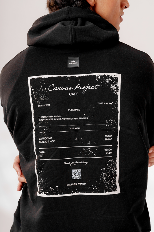 'Guilty Pleasure' Oversized Hoodie in Jet Black