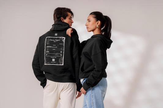 'Guilty Pleasure' Oversized Hoodie in Jet Black