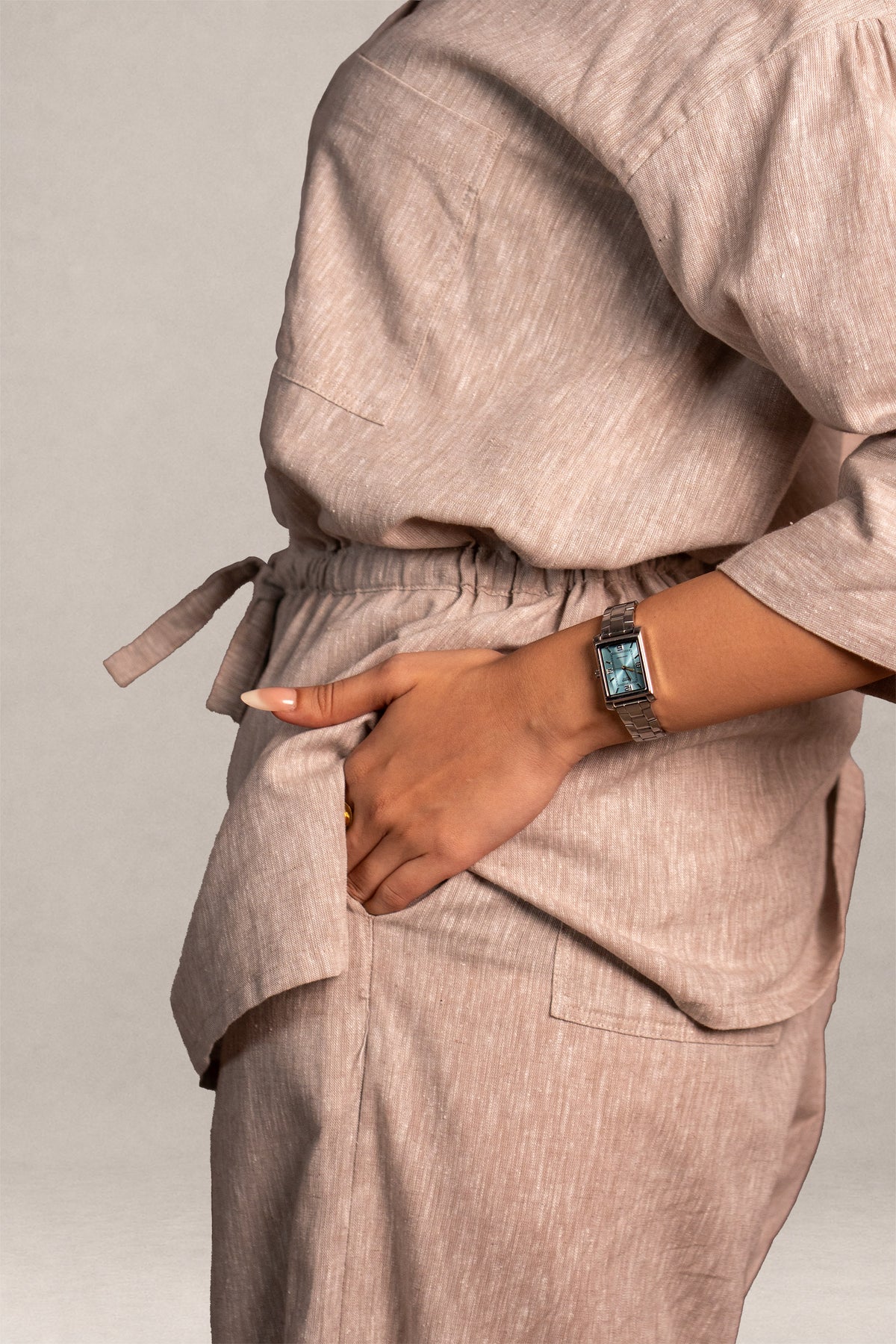 Monaco Draped Co-ord - Sahara Beige