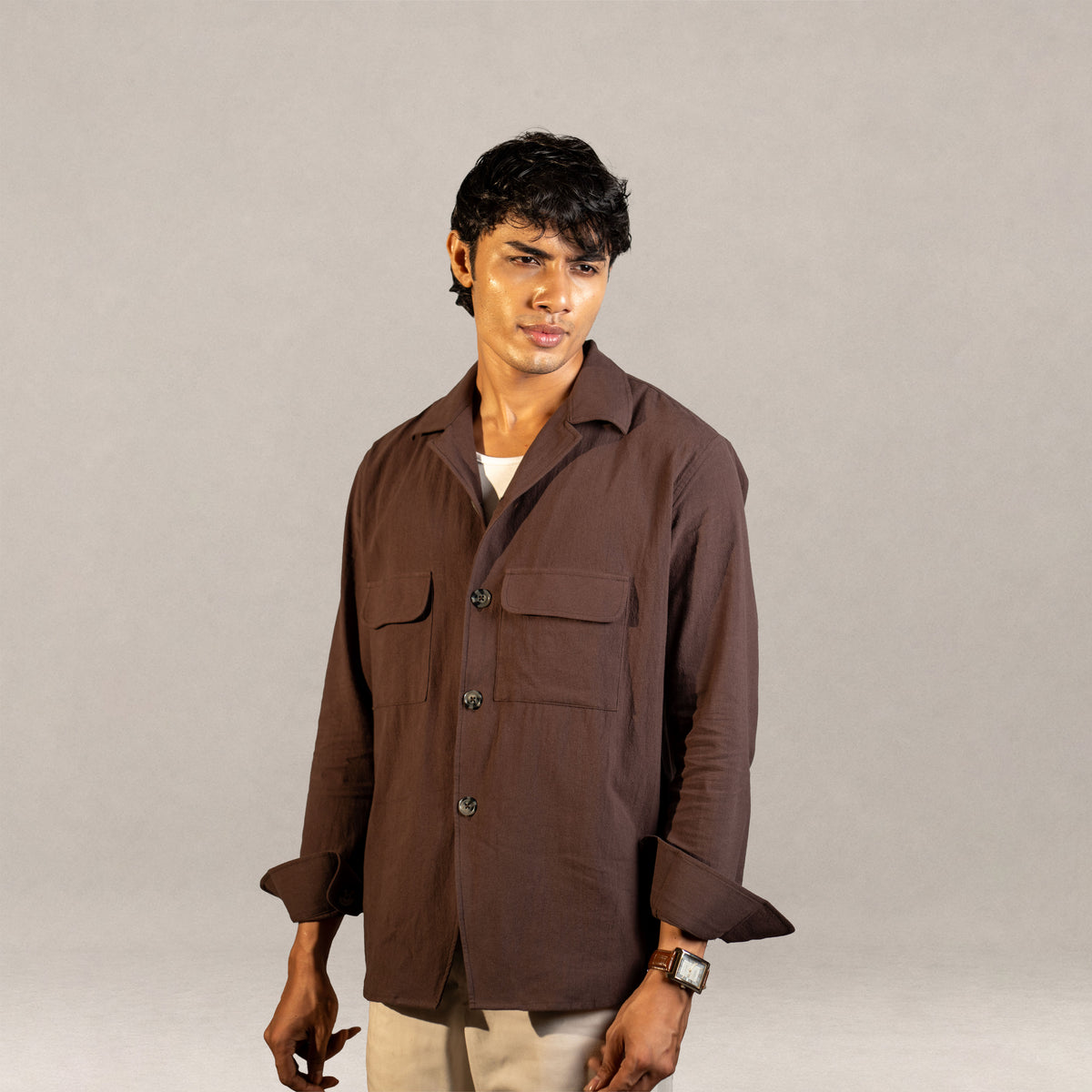 Serengeti Safari Overshirt - Mocha Brown