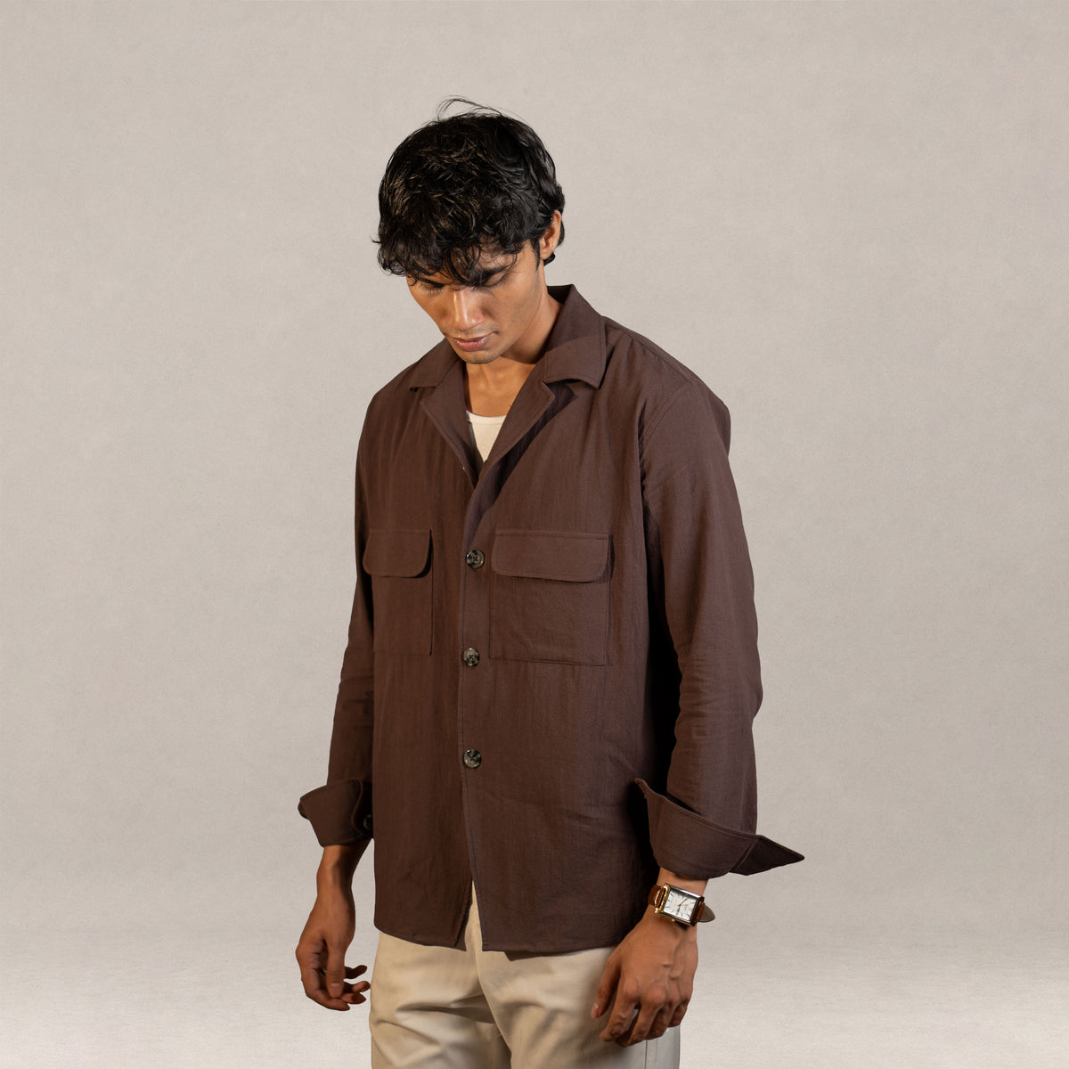 Serengeti Safari Overshirt - Mocha Brown