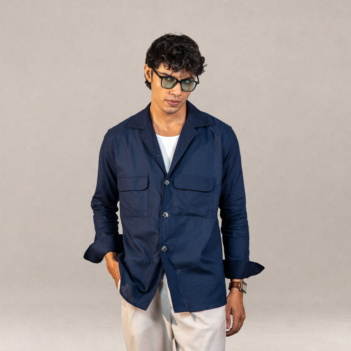 Serengeti Safari Overshirt - Marine Blue
