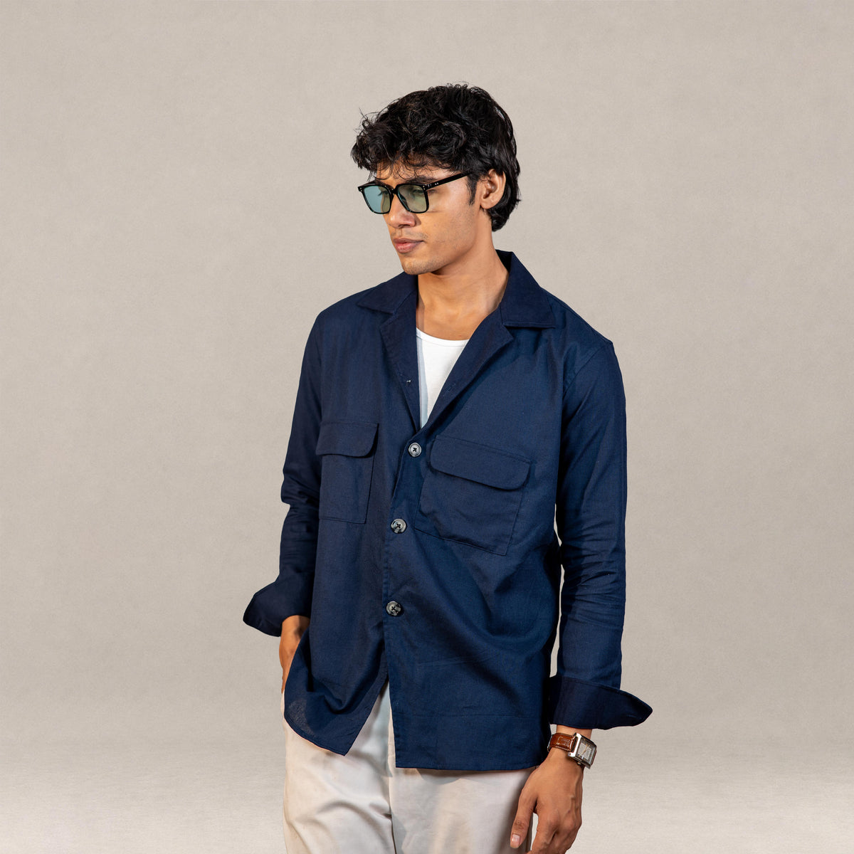 Serengeti Safari Overshirt - Marine Blue