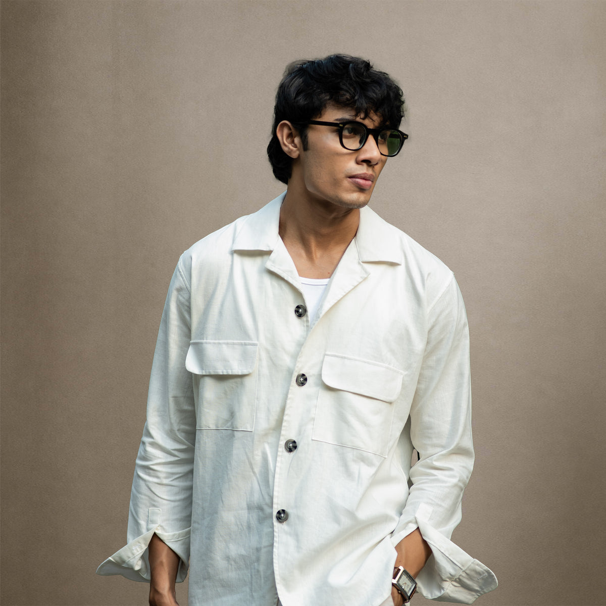 Serengeti Safari Overshirt - Alabaster White