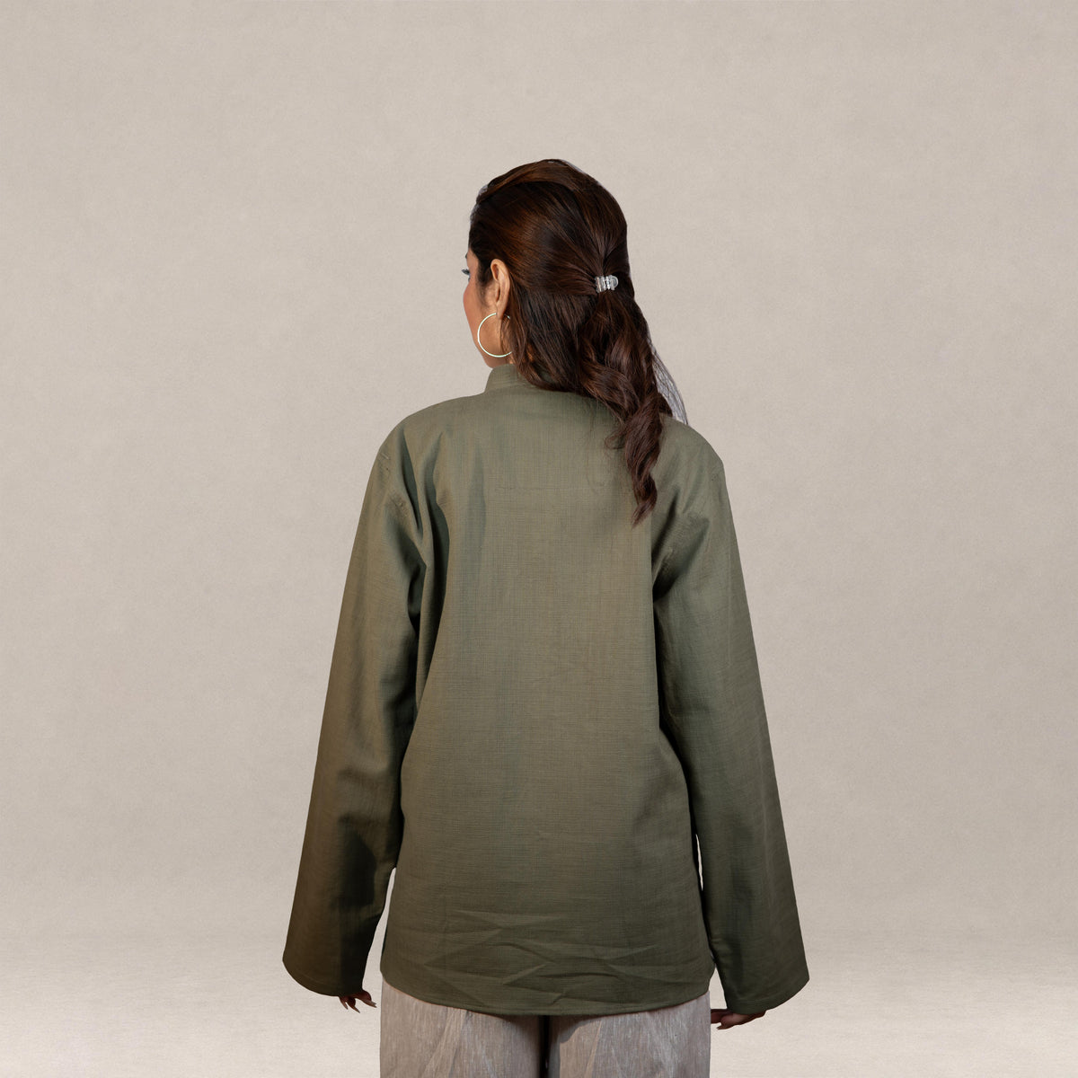 Naeel Contemporary Kurta In Olive